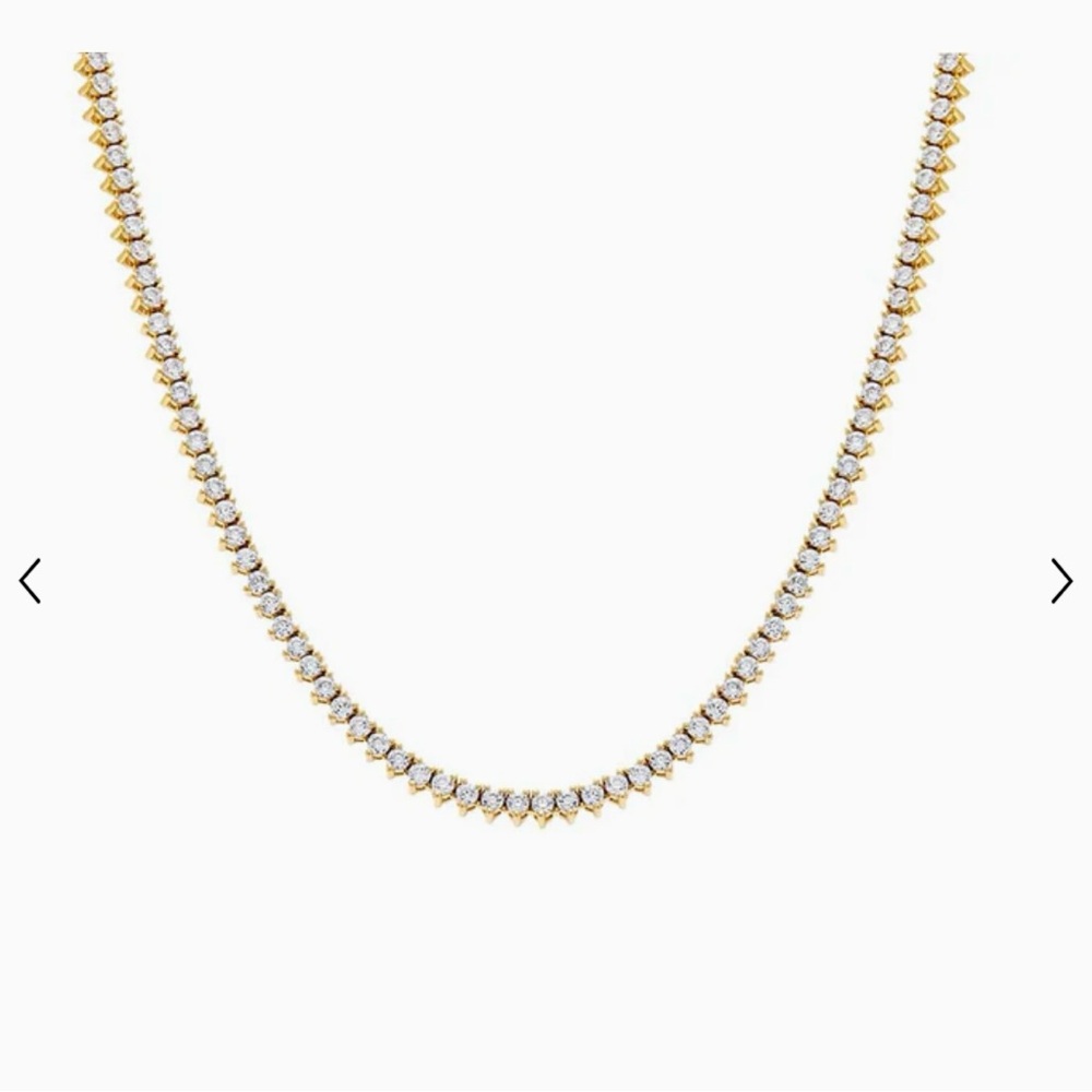 Elegant Gold Tennis Necklace
